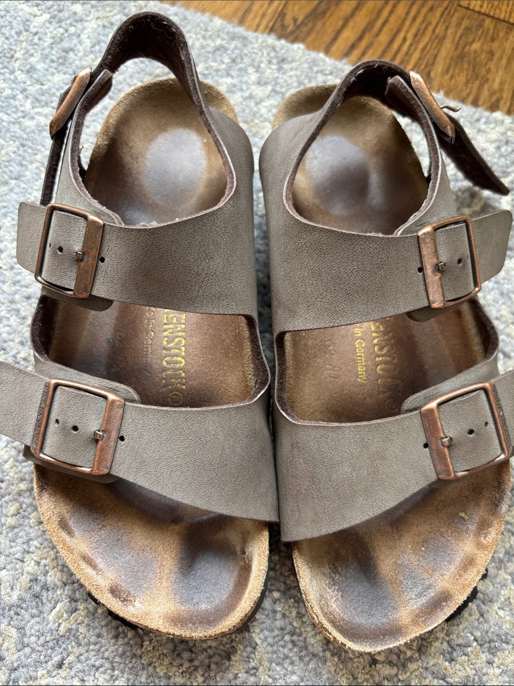 Birkenstock Brown Double-Buckle Sandals